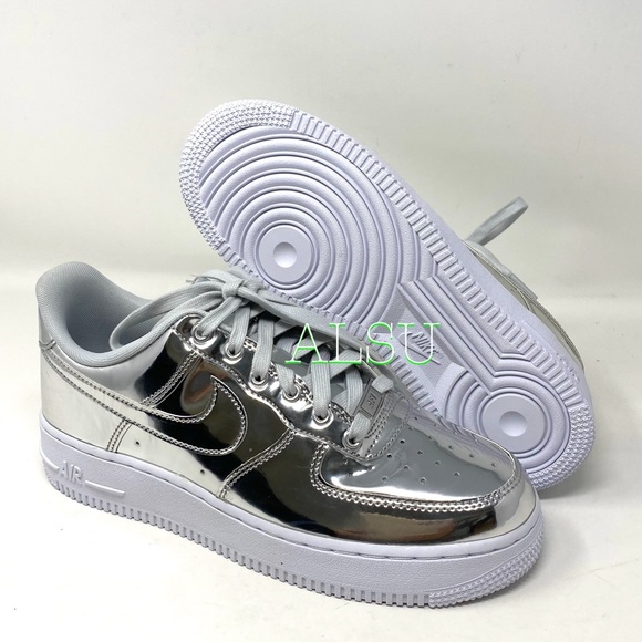 Nike Air Force 1 SP Crome Metallic Women Sneakers - Picture 4 of 10
